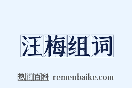 汪梅组词是什么意思的图片